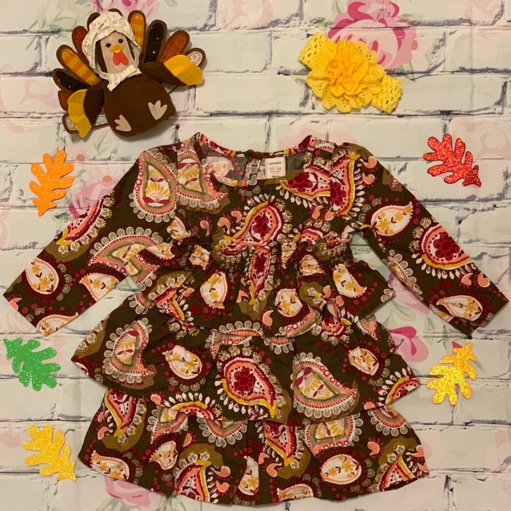 Thanksgiving Baby Fall Old Dress Old Navy 12-18Mo